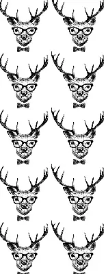 Rollo lichtundurchlässig Rentier mit Brille