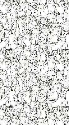 Verdunkelungsrollo Gezeichnete Katzen