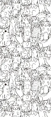 Verdunkelungsrollo Gezeichnete Katzen