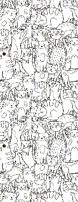 Verdunkelungsrollo Gezeichnete Katzen