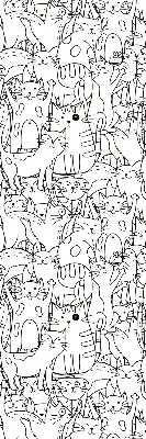 Verdunkelungsrollo Gezeichnete Katzen