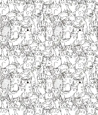 Verdunkelungsrollo Gezeichnete Katzen