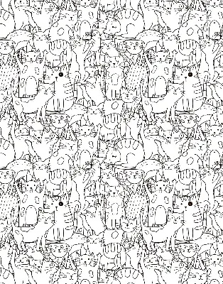Verdunkelungsrollo Gezeichnete Katzen