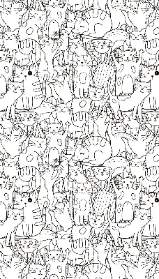Verdunkelungsrollo Gezeichnete Katzen