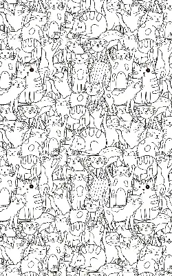 Verdunkelungsrollo Gezeichnete Katzen