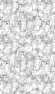Verdunkelungsrollo Gezeichnete Katzen