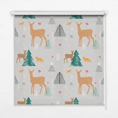 Fenster rollo Rehe im Wald