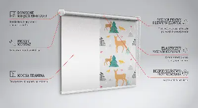 Fenster rollo Rehe im Wald