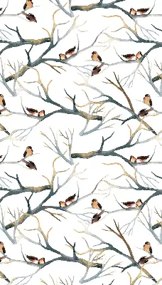 Verdunkelungsrollo Vögel auf einem Baum