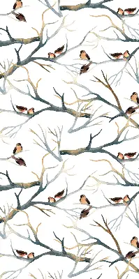 Verdunkelungsrollo Vögel auf einem Baum