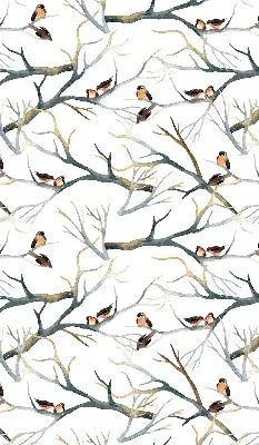 Verdunkelungsrollo Vögel auf einem Baum