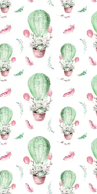 Rollo lichtundurchlässig Grüne Ballons