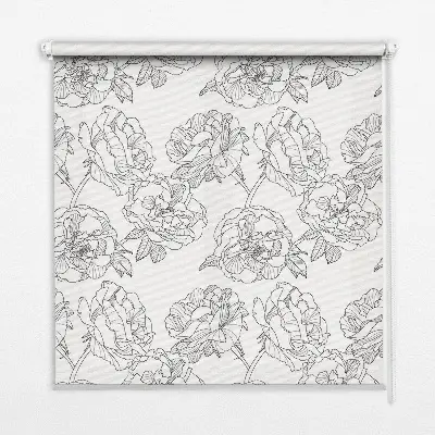 Fenster rollo Gezeichnete Rosen