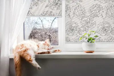 Fenster rollo Gezeichnete Rosen