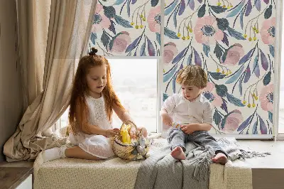 Fenster rollo Mohnblumen