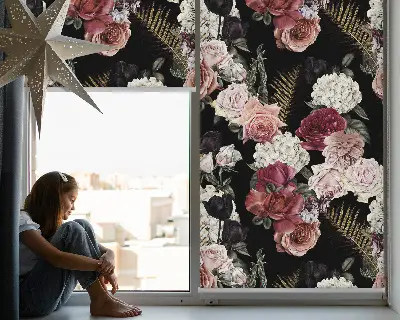 Fenster rollo Ein Rosenstrauß