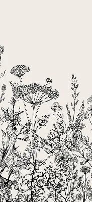 Verdunkelungsrollo Graue Blumen