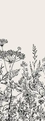 Verdunkelungsrollo Graue Blumen