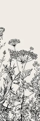 Verdunkelungsrollo Graue Blumen