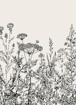 Verdunkelungsrollo Graue Blumen