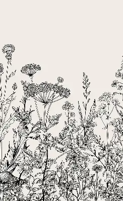 Verdunkelungsrollo Graue Blumen