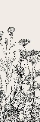 Verdunkelungsrollo Graue Blumen