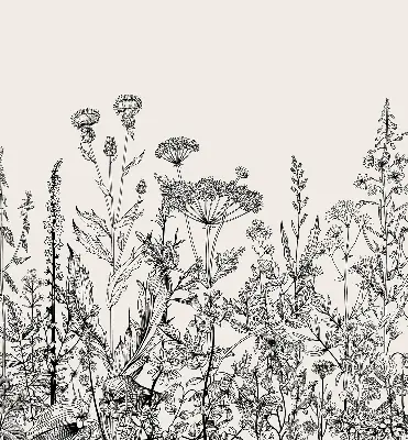 Verdunkelungsrollo Graue Blumen