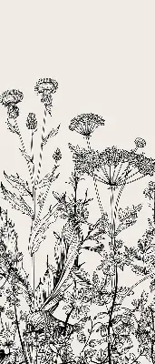 Verdunkelungsrollo Graue Blumen