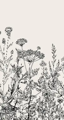 Verdunkelungsrollo Graue Blumen