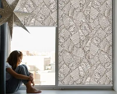 Fenster rollo Gezeichnete Palmblätter