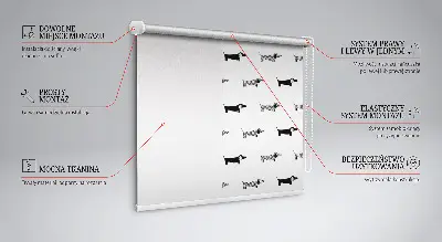 Rollo lichtundurchlässig Gezeichnete Hunde