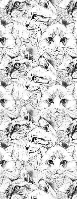 Rollo lichtundurchlässig Gezeichnete Katzen