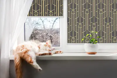 Fenster rollo Gelbes Muster