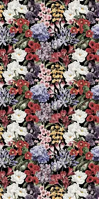Rollo lichtundurchlässig Bunte Blumen