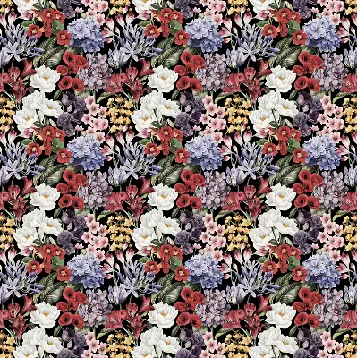 Rollo lichtundurchlässig Bunte Blumen