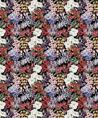 Rollo lichtundurchlässig Bunte Blumen