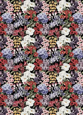 Rollo lichtundurchlässig Bunte Blumen