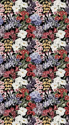 Rollo lichtundurchlässig Bunte Blumen