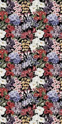 Rollo lichtundurchlässig Bunte Blumen
