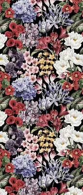 Rollo lichtundurchlässig Bunte Blumen