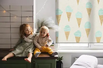 Verdunkelungsrollo Eiscreme in der Waffel