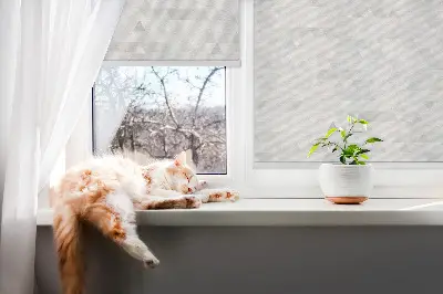 Fenster rollo Graues Dreiecksmuster