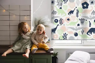 Fenster rollo Bunte Dinosaurier