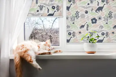 Fenster rollo Bunte Dinosaurier