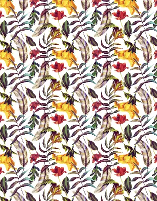 Rollo lichtundurchlässig Bunte Blumen
