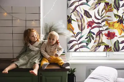 Rollo lichtundurchlässig Bunte Blumen