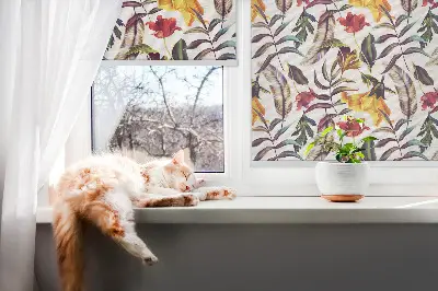 Rollo lichtundurchlässig Bunte Blumen