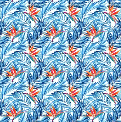 Rollo lichtundurchlässig Blaue Blätter