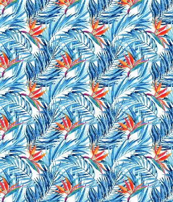 Rollo lichtundurchlässig Blaue Blätter