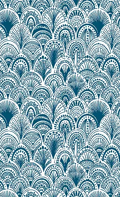 Verdunkelungsrollo Blaues Muster